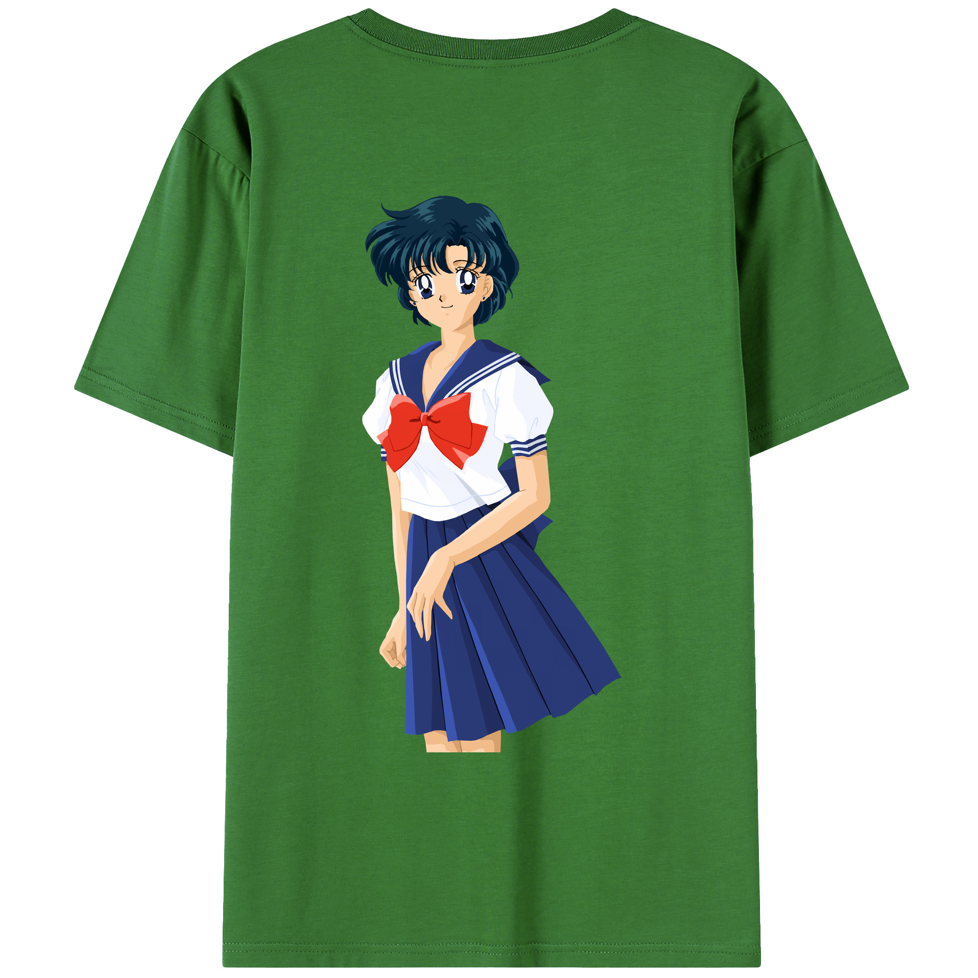 （画像用） 美少女戦士セーラームーン 水野 亜美 みずの あみ Sailor Moon Mizuno Ami レディース半袖Tシャツ(バックプリント)